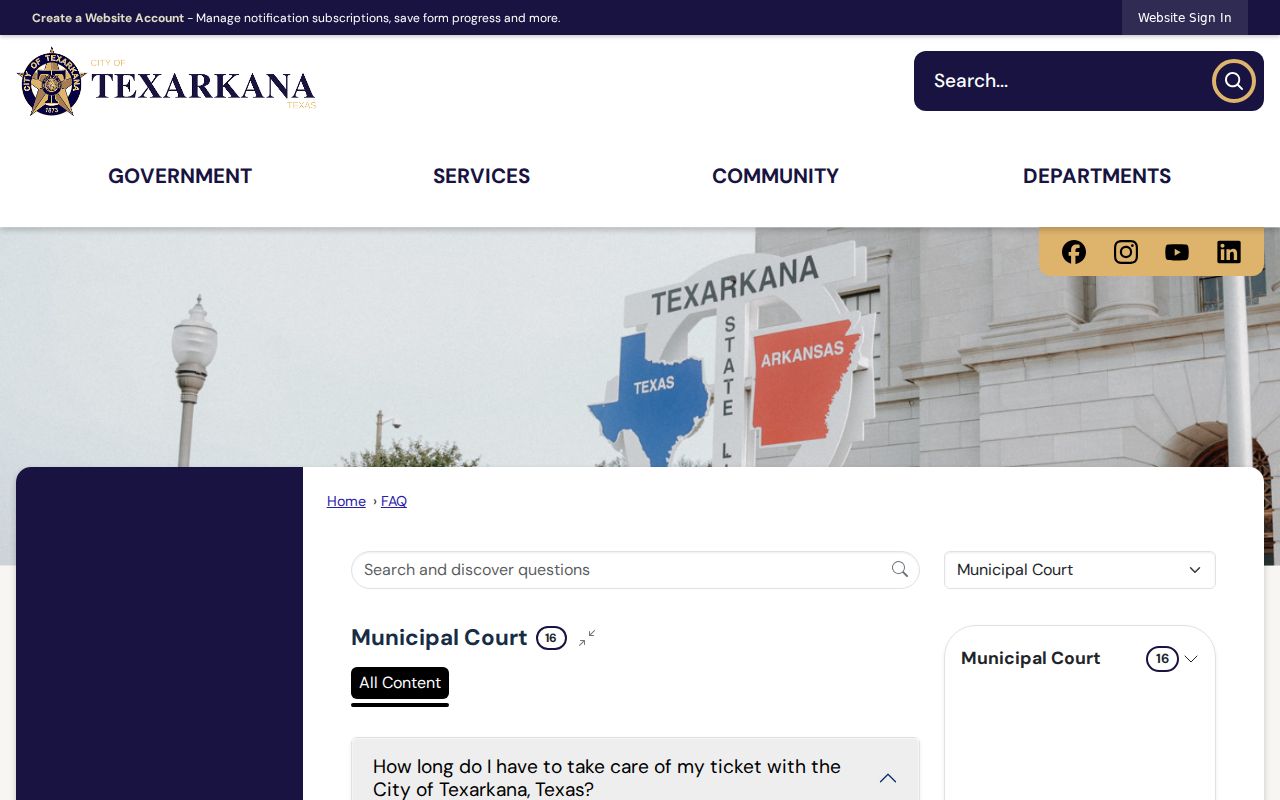 Texarkana court records ten-day appearance information